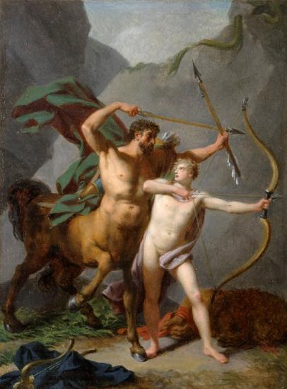 Baron Jean-Baptiste Regnault L'education d'Achille par le centaure Chiron oil painting picture
